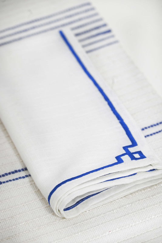Blue Embroidery Cloth Napkin