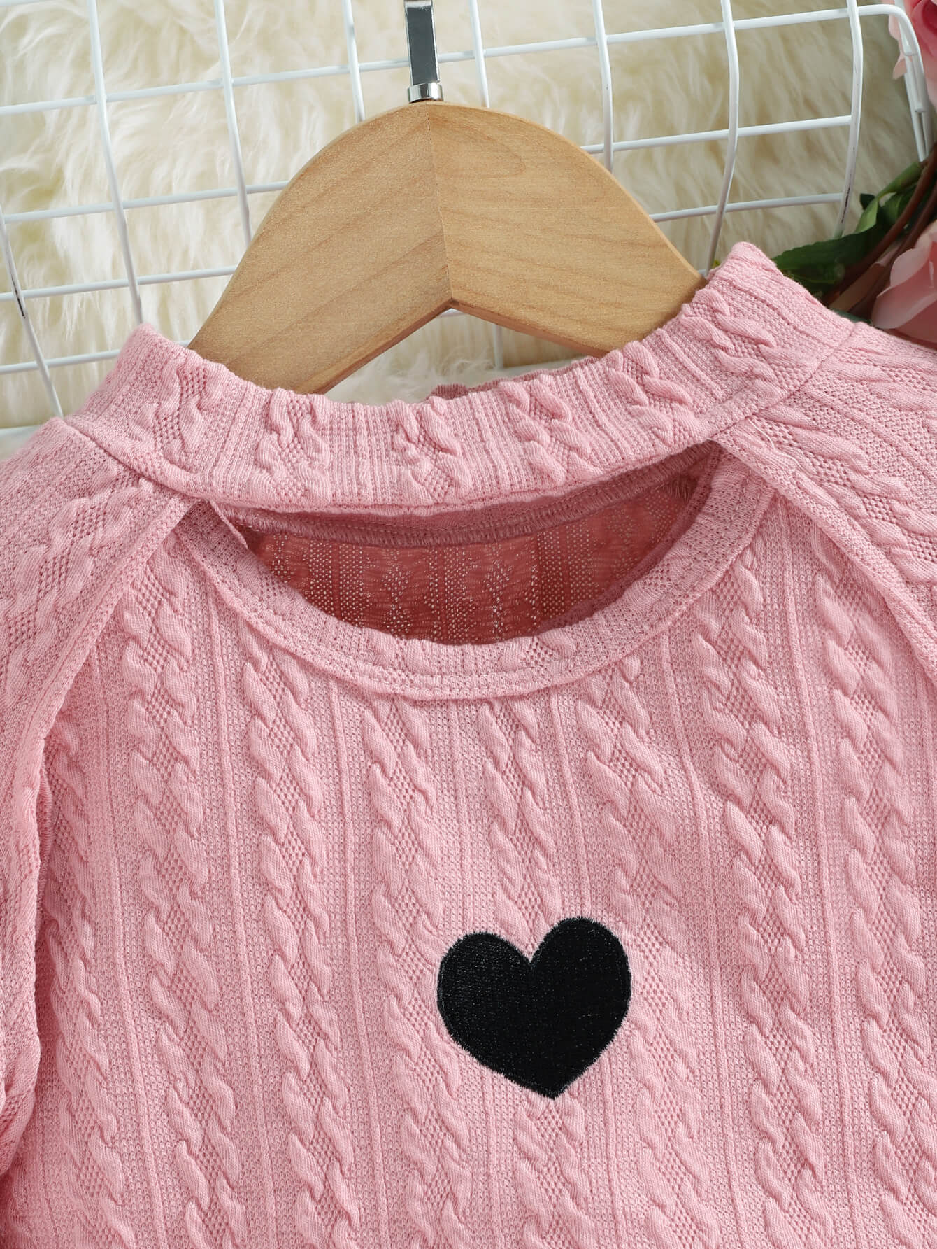 Girls Heart Cable-Knit Sleeveless Dress and Bolero Set