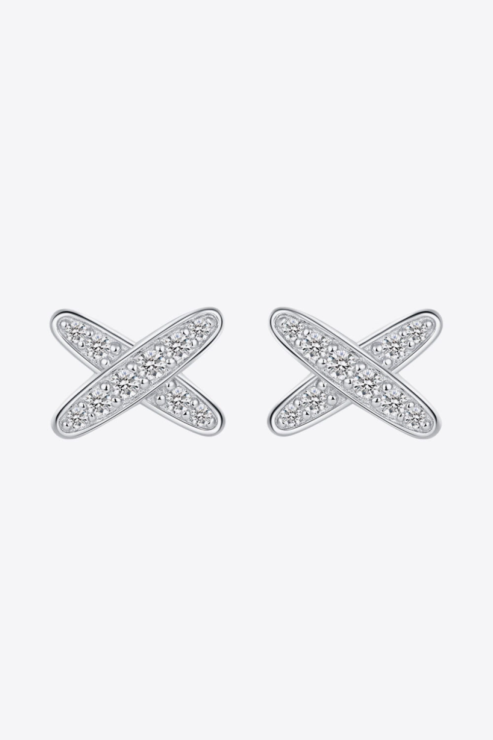 X-Shape Moissanite Earrings