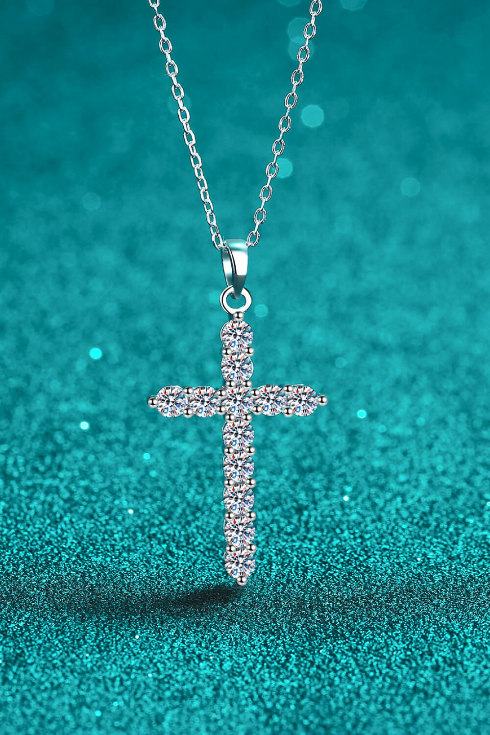 Cross Moissanite Necklace